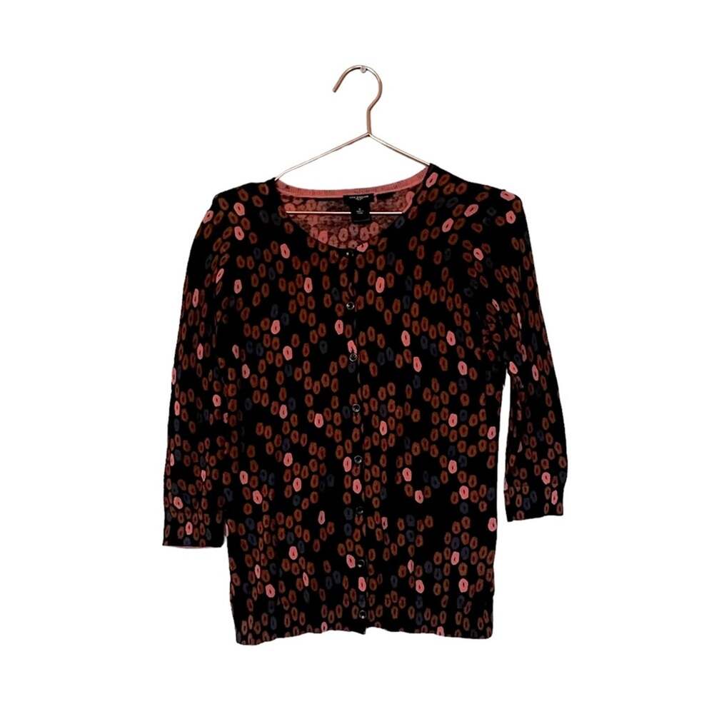 Ann Taylor factory lightweight printed button down cardigan size medium